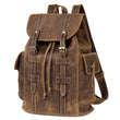 Woosir Brown Backpack Leather for Laptop 17.3 Inch - Woosir