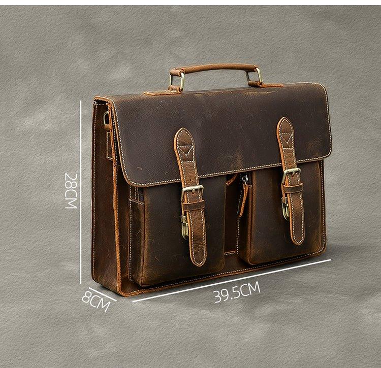 Woosir Brown Convertible Laptop Backpack Briefcase - Woosir