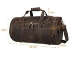 Woosir Brown Leather Barrel Bag - Woosir