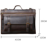 Woosir Brown Leather Computer Bag - Woosir