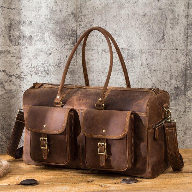 Woosir Vintage Leather Travel Bag Mens/ Womens