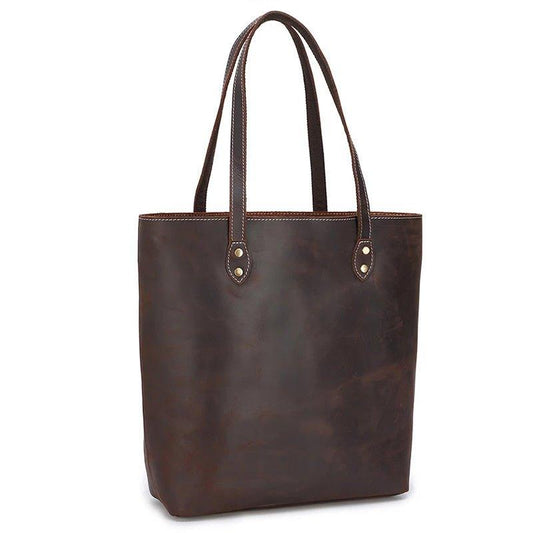 Woosir Brown Women Leather Tote Bag - Woosir
