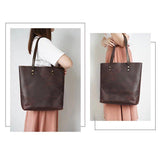 Woosir Brown Women Leather Tote Bag - Woosir