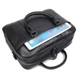 Woosir Business Bag Mens Laptop Briefcase Leather 15.6" - Woosir