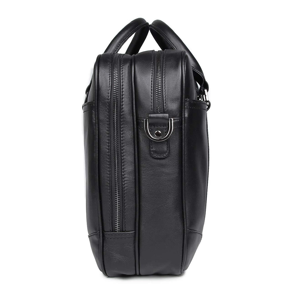 Woosir Business Bag Mens Laptop Briefcase Leather 15.6