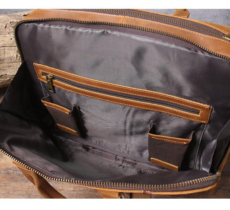 Woosir Business Leather Briefcase for Men - Woosir