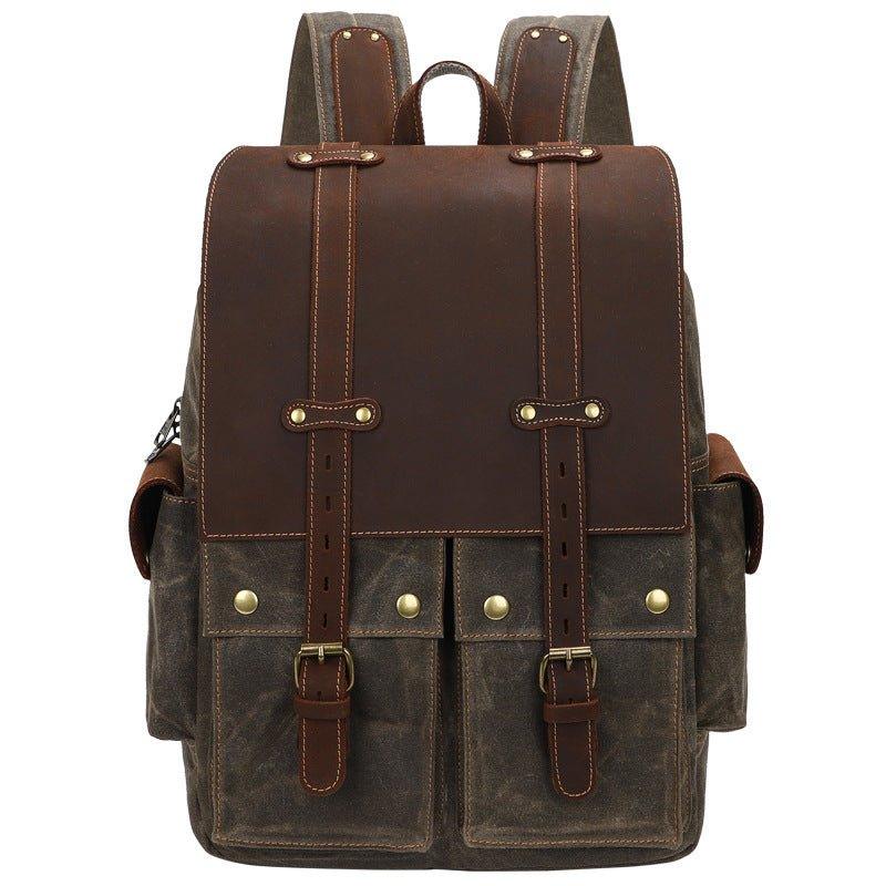backpack with travel sleeve Camera Backpack for Travel with Trolley Sleeve, Army Green