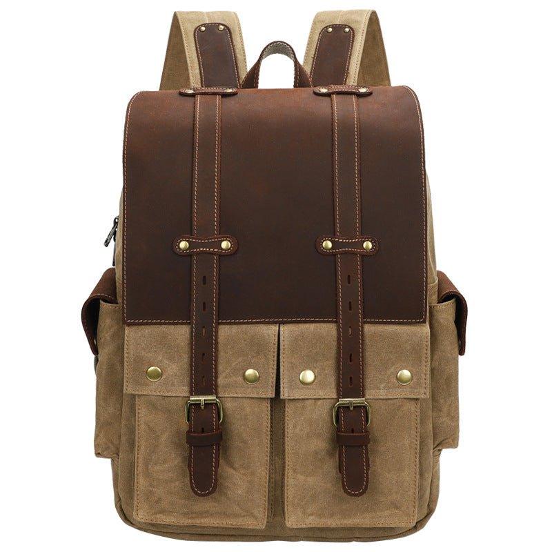 backpack with trolley sleeve laptop Camera Backpack for Travel with Trolley Sleeve, Khaki