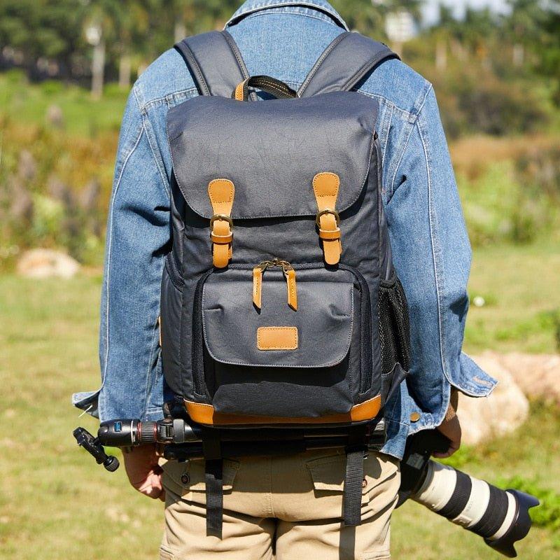 backpacking with laptop and camera Camera Backpack Canvas with Laptop Compartment