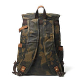 Camo Vintage Canvas Backpacks for School - Woosir