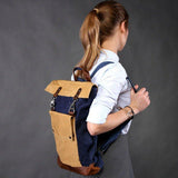 Canvas 15 Inches Laptop Casual Backpack - Woosir