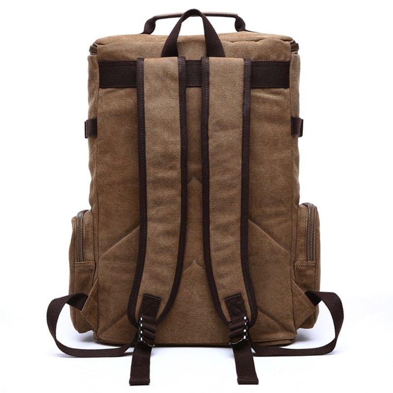 Canvas Backpack Casual Vintage Daypack, Dark Grey Canvas Backpack Casual Vintage Daypack, Dark Grey