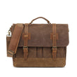 Woosir Canvas Business Briefcase Waxed with Pockets - Woosir