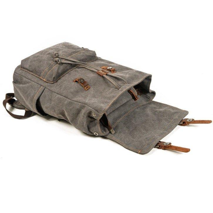 bluboon canvas vintage backpack leather casual bookbag men rucksack Canvas College Laptop Backpack Vintage Style