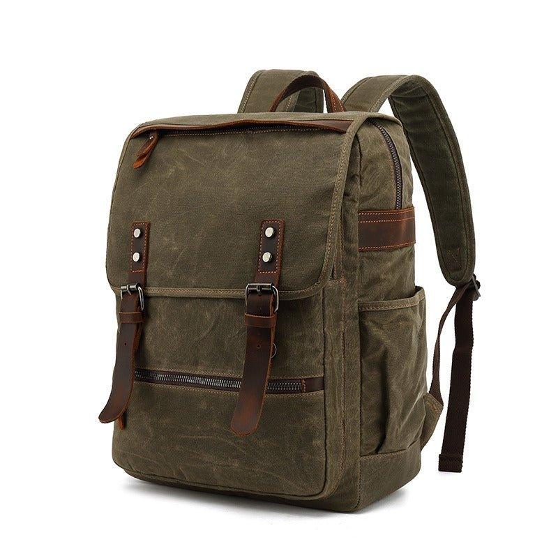 Waxed Canvas Vintage Backpack Laptop for School Waxed Canvas Vintage Backpack Laptop for School