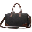 Canvas Duffel Leather Carry On Bag - Woosir