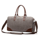 Canvas Duffel Leather Carry On Bag - Woosir