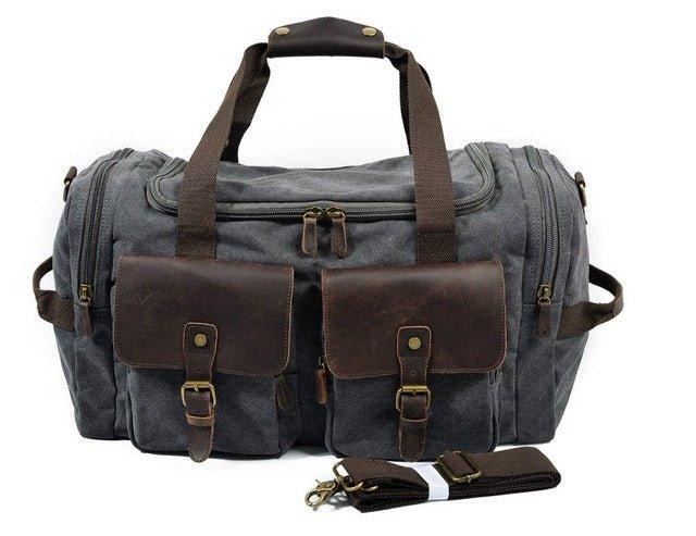 Waxed Canvas Duffle Bags - Woosir – tagged Genuine Leather