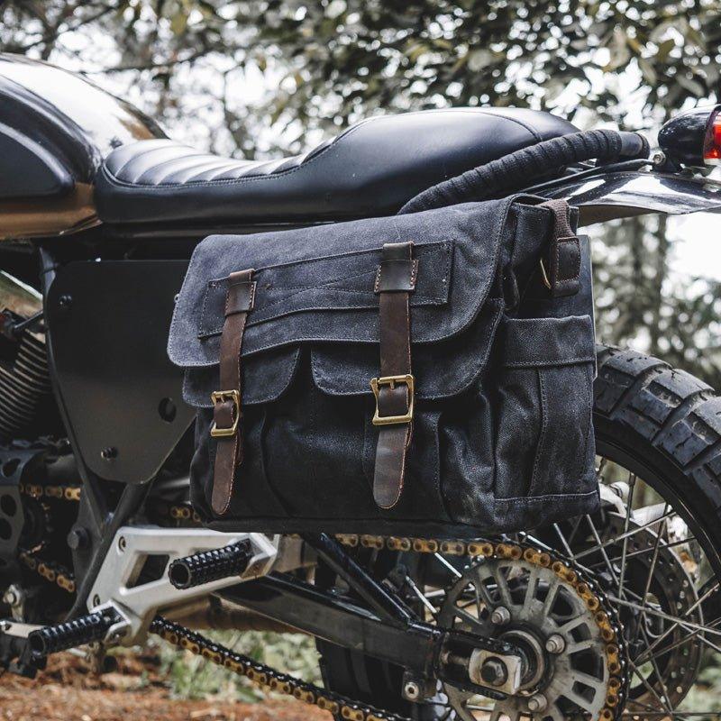 Wax Canvas Motorcycle Bag Vintage Side Bag for Men Crossbody Bag Box  Messenger Bags Travel Luggage Bag for Motorcycle