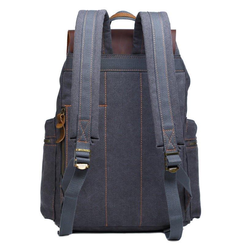 Canvas Rucksack Backpack with USB Port - Woosir