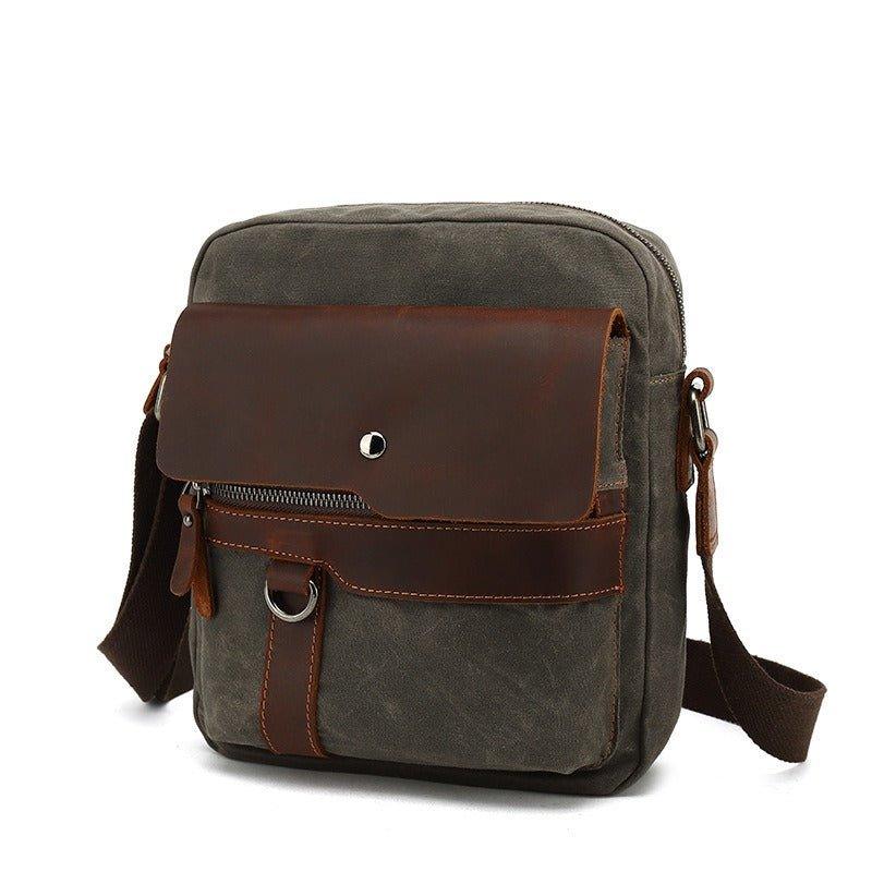 Mens Leather Shoulder Bag. Small Leather Crossbody Bag for Tablet. Brown Leather Saddle Bag. Personalized Gift