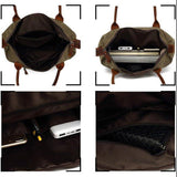 Woosir Canvas Tote Bags with Zipper Closure - Woosir