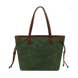 Woosir Canvas Tote Purse Bags with Zipper and Drawstring - Woosir