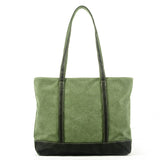 Canvas Tote with Outside Pocket - Woosir