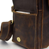 Woosir Crazy Horse Leather Backpack Fit 14" Laptop - Woosir
