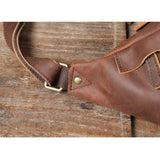 Cowhide Leather Vintage Cross Body Bag - Woosir