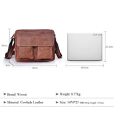 Woosir Classic Genuine Leather Messenger Bag for Men - Woosir