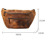 Leather Cross Body Bag for Men - Woosir