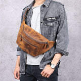 Leather Cross Body Bag for Men - Woosir