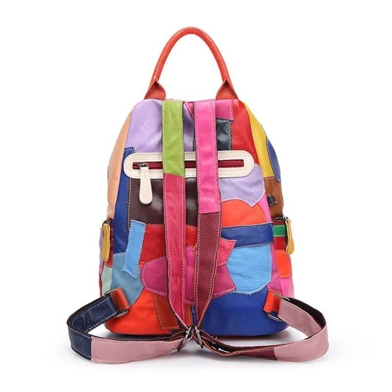 wanderrucksack bunt Bunte Rucksäcke aus weichem Leder für Damen