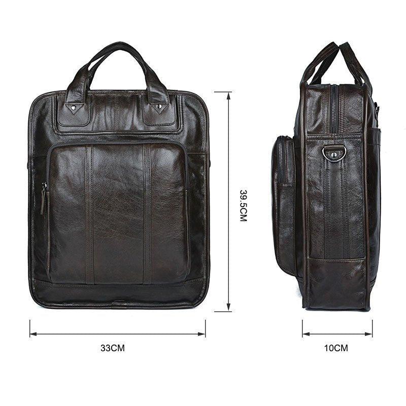 Mens Small Convertible Leather Backpack Vintage - Woosir