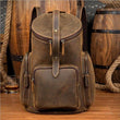 Woosir Crazy Horse Genuine Leather Mens Backpack Vintage - Woosir