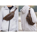 Woosir Crossbody Belt Bag Leather for Men - Woosir