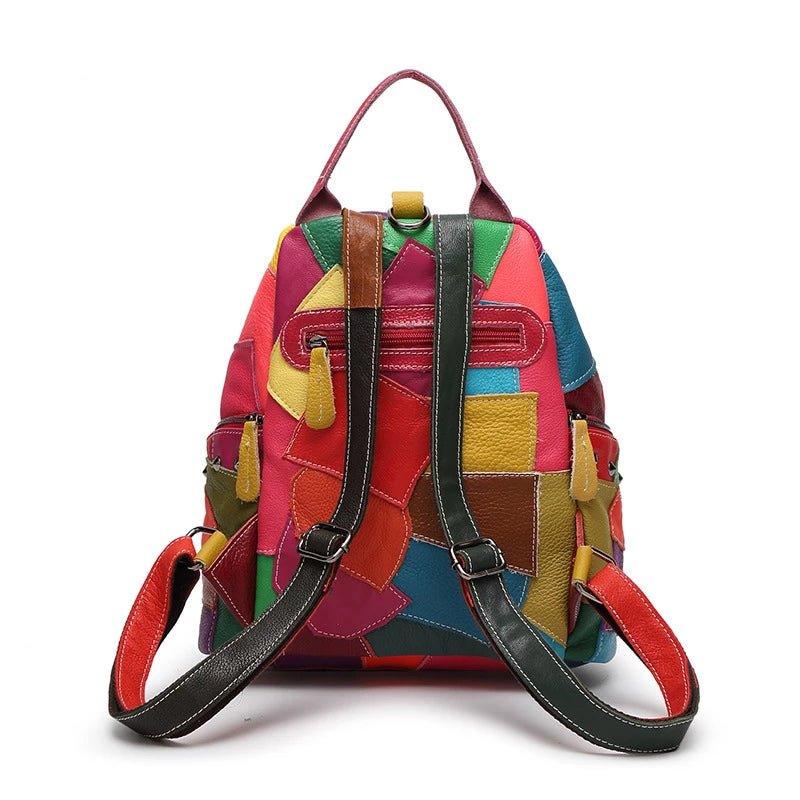 Cute Womens Leather Backpack Purse, Colorful Cute Womens Leather Backpack Purse, Colorful