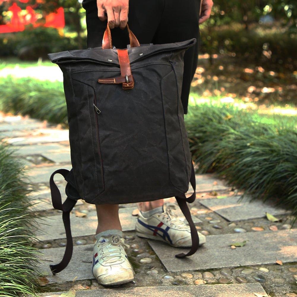 Mens Travel Backpack with Trolley Sleeve - Woosir
