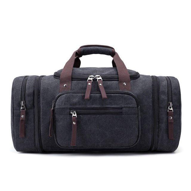 Extra Large Travel Canvas Duffle Bag Men Women, Black