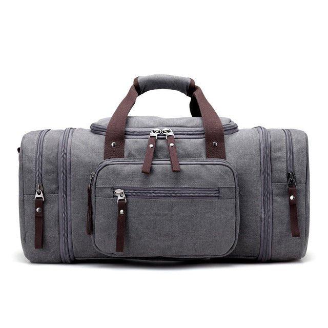 extra large travel tote bags Extra Large Travel Canvas Duffle Bag Men Women, Grey