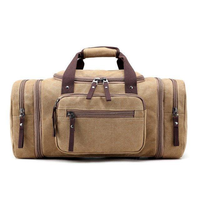 Lyweem Travel Duffel Bag for Men Duffle Bag Large Size for Women Weekender  Overnight with Shoes Compartment Multifunctional Gym Bags 60L, Khaki