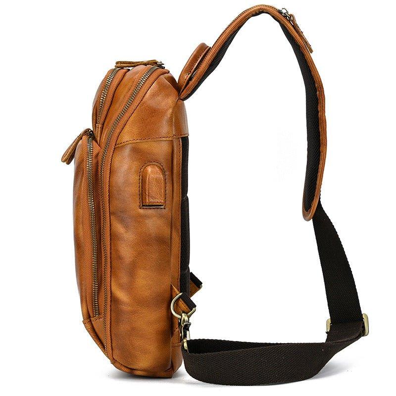 Leather Cross Body Bag for Outdoor Travel - Woosir