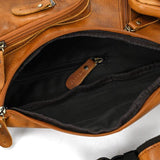 Cowhide Leather Cross Body Sling Bag - Woosir