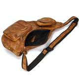 Cowhide Leather Cross Body Sling Bag - Woosir