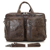 Woosir Leather Briefcase Backpack Convertible 15.6" - Woosir