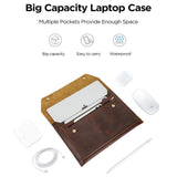 Woosir Genuine Leather Sleeve Case for 16 Inch MacBook Pro - Woosir