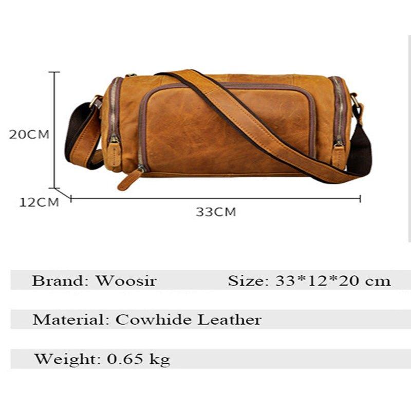 Woosir Genuine Leather Travel Messenger Bag for Men - Woosir