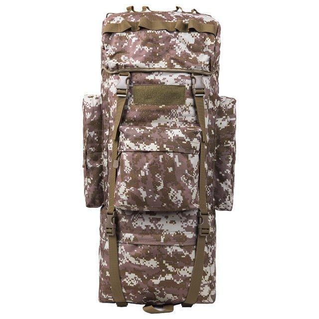 100 gallon military backpack for thru hiking Large Capacity Molle Backpack 100L, Digital Desert / 100-115L