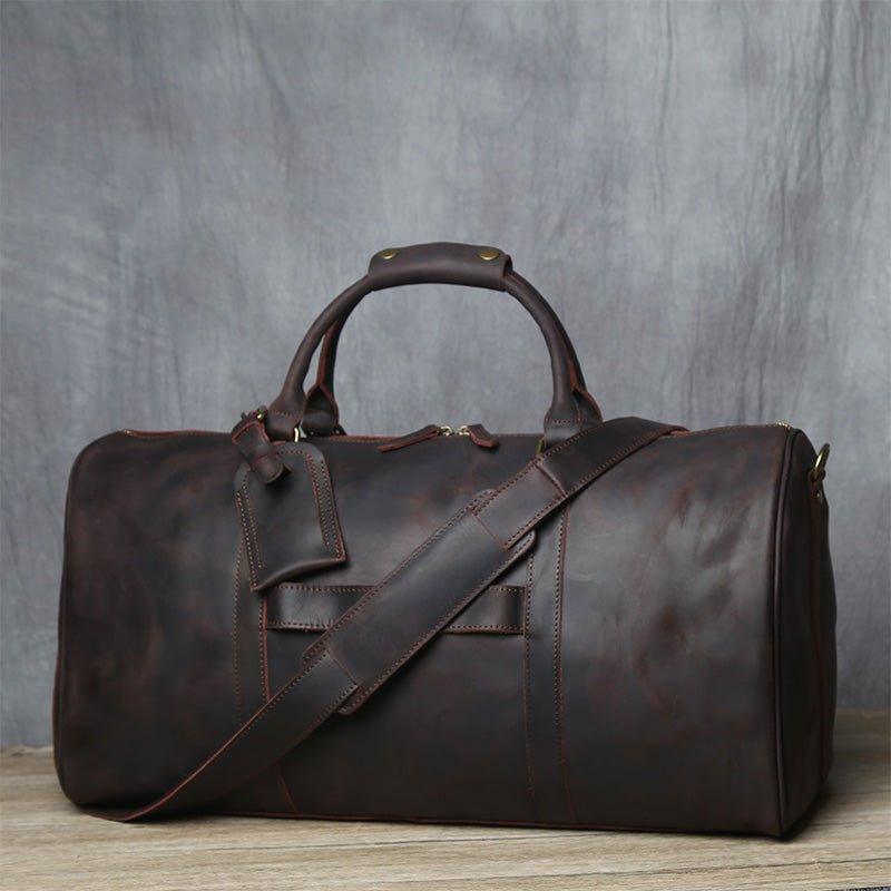 Mens leather duffle bag near me Outlet